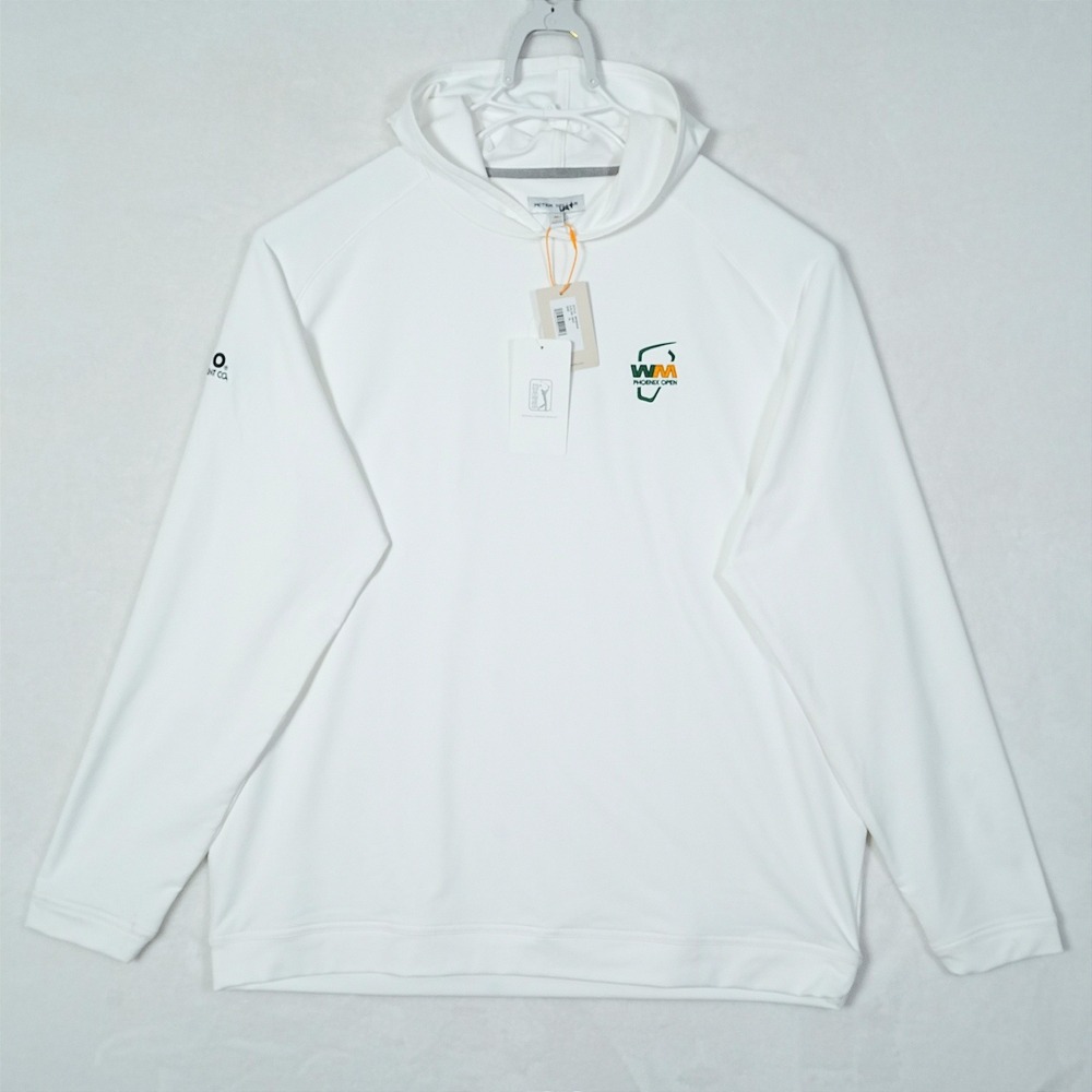 Peter Millar WM Phoenix Open‎ White Performance Hoodie Mens XL Crown Sport NEW